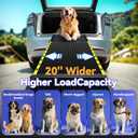 74'' L & 20'' W Longest Dog Ramp for Car - Extra Wide Portable Pet Dog Ramps for Large Dogs, Dogs Cars Ramp for Car SUV/Truck/RV/Bed, Lightweight Ramps with Non-Slip Mesh Up to 250LBS, Black