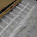 Malier Indoor Dog Gate with Door, 26-41" Extra Wide Full Metal Pet Gate Short Dog Gate for Stairs, Pressure Mount 20'' Tall Small Puppy Gate, Easy Step Over Low Gate for Doorways (White)