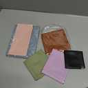 6Pcs Small Makeup Pouch for Purse, Personalized Snap Closure Leather Organizer Pouch Portable No Zipper Pouches for Travel Storage Bag Mini PU Leather Pouches for Cosmetics, Headphones, Jewelry