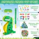 Hanaive 141 Pcs Dinosaur Piata for Birthday Party, Dino Piata Set with Blindfold and Baton, 16 x 12 x 3 Inch, Kids Dinosaur Themed Party Favors for Boys and Girls(Lovely Style)