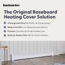 Baseboarders Basic Series 6 ft (72 in) Galvanized Steel Easy Slip-On Baseboard Heater Cover, Rust Resistant, White, for Hydronic Hot-Water Systems