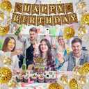 2 x Cheetah Print Birthday Decorations for Girls 26 PCS Leopard Party Decorations with Happy Birthday Banner, Balloons, Cupcake Toppers, Cake Topper Party Supplies for Safari Jungle Theme