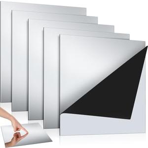 Gisafai 4 Pcs 304 Stainless Steel Sheets Stainless Steel Plates Mirror Surface Polishing Finish Stainless Steel Shim Plates Metal Sheets for Crafts Kitchen DIY Making (11.81 x 11.81 x 0.016 Inch)