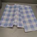 Blue Gingham Tablecloth,4pcs Blue and White Checkered Tablecloth | Rectangular Light Blue Gingham Plastic Tablecloth for Boy Baby Shower,Picnic,Birthday,Wedding,Party,55*108 Inch