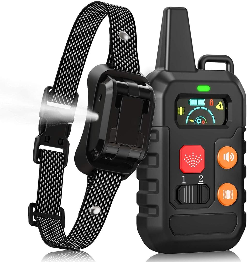 Citronella Training Collar, Dog Bark Training Collar [No Citronella Refill] Spray Dog Training Collar for L/M/S Dogs Dog Bark Collar with Beep/Vibration/Spray Mode & 6 Adjustable Sensitivities
