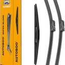 AUTOBOO 24"+18" Windshield Wipers with 14" Rear Wiper Blade Replacement for Mazda CX-5 CX-9 CX5 CX9 2017 2018 2019 2020 2021 2022 2023 -Original Factory Quality (Pack of 3)