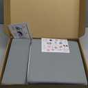 Comfortable Baby Bath Kneeler and Elbow Rest Pad Set  Thick Memory Foam Bath Kneeling Pad with Elbow Support  Baby Bathtub Cushion with Toy Organizer for Bathing Infant or Toddler - Grey