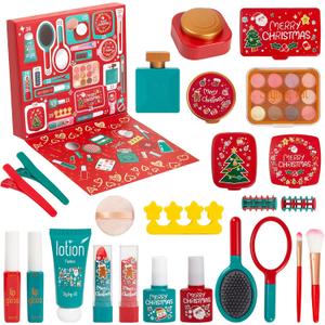 Advent Calendar 2025 Girls Pretend Play Fake Makeup Toys Stocking Stuffers Toys for Kids