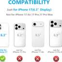 ONETOP Compatible with iPhone 17 Wallet Case with Card Holder, PU Leather Kickstand Card Slots Case, Double Magnetic Clasp and Durable Shockproof Cover 6.3 Inch (White)