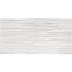 6-Pack Natural Clay Stone Mosaic Wall Tile, 11.4" x 22.8" Subway White Textured Flexible Stone Decorative Wall Tiles for Kitchen, Bathroom, Fireplace, Indoor & Outdoor, Covers 10.8 Sq. Ft.
