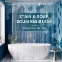 Titanker Extra Long Shower Curtain Liner 72 x 84 Clear Plastic Shower Liner PEVA Waterproof Lightweight Shower Curtain with Liner for Bathroom with Magnets and Grommets