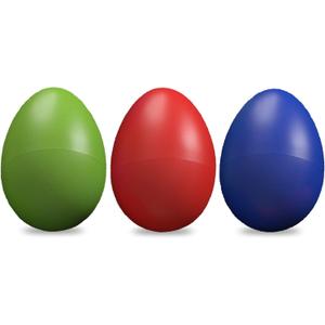 Egg Shaker Set - Non Toxic Baby Musical Instruments and Toddler Percussion - Music Shaker Eggs for Infants, Kids and Adults - Hand Shaker Rhythm Instrument for Classroom or Preschool (3-Pack)