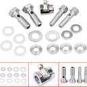 Motorcycle Breather Bolts Set 1/2x13-1-3/4 Bolts and 3/8 x 16-1-3/4 Coarse for Harley Sportster 883 1200 Dyna