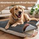 MontVoo Pet Feeding Mat, Absorbent Dog Food Mat, Quick Dry Pet Bowl Mat with Non-Slip PU Backing, Keep Floor Clean from Water&Food Spills, Machine Washable Cat Food Placemat, 24"x35", Dark Grey