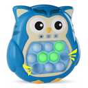 Fast Push Pop Fidget Light-Up Toy for Kids 4-14, Sensory Game for Autism, Boys and Girls - Blue Owl