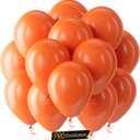 Bezente Pro Duralatex Orange Balloons - 100 Pack 12 inch Extra-Thick Orange Balloons for Long-Lasting Professional Party Decorations, Large Birthday Bridal Shower Halloween Party (14-orange-g155)