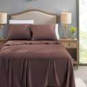 FreshCulture Twin Flat Sheets Only, Pack of 6, Soft Microfiber Bedding Sheets for Home, Salons, Hotels, Bulk Flat Sheets Only Twin Size (Brown)