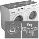 2 Pcs Washer and Dryer Covers Top Protector Mat Non Slip Washing Machine Cover Dust Proof Quick Drying Protective Dust Cover Pad for Laundry Room Kitchen (26.5 x 26.5 Inch,Classic Style)