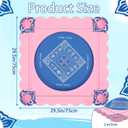 Floating Mahjong Table for Pool, EVA Floating Mahjong Mat with Tile Slots and Drink Holder for Card, Dominoes, Poker, Adult, Summer Beach Water Game, 29.5 x 29.5 Inches(Chinese Characters)