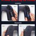 JSAUX Ergonomic Switch 2 Charging Grip for Switch 2, Magnetic Grip Controller Compatible with Switch 2 JoyPads, Play While Charging with LED Indicator& 1.5m/4.9ft Charger Cable-Black