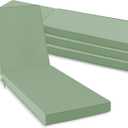 Summsun Chaise Lounge Cushions Outdoor Set of 4 - Waterproof and Fade Resistant Sun Lounger Replacement Cushions - Patio Lounger Pads with Removable Cover for Pool, Deck, 80 x 26 x 3 Inch, Sage Green