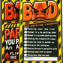 Bad Parking Cards,Pack of 100 Cards,Funny Parking Violation Notes with Hilarious Multi-Violation Reasons, Perfect Gag Gifts for Awful Drivers, Pranking Inconsiderate Parkers