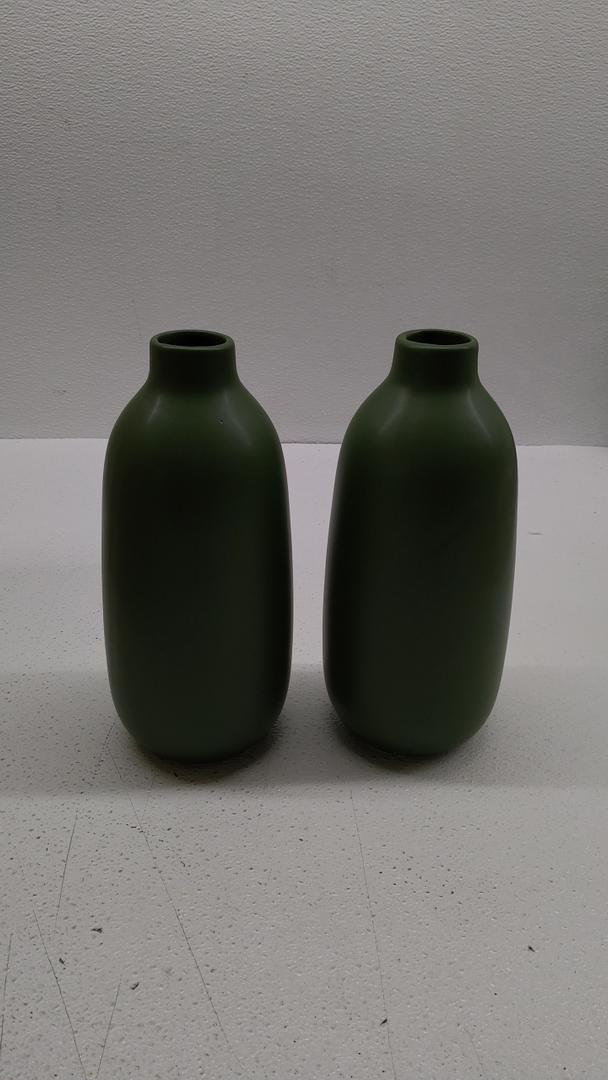 Bambeco 5x11 Ceramic Vase Green, Pack of 2