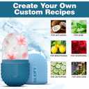 3 x Ice for Face Roller Massager, Eyes and Neck Naturally Conditioning and Skin Care,Eye Bag De-Puffing,Reduce Migraine Pain,Reusable Massage Silicone Ice Mold (Blue)