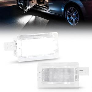 Bestview LED Door Welcome Courtesy Lights Compatible with 2001-2020 Dodge Charger Challenger Avenger Magnum Dart/Chrysler 300 200, Pack of 2 (White&Red)