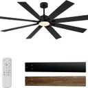 Ceiling Fans with Lights, 72 Inch Brown Indoor Fan with Remote and App Control, Dimmable LED Light, 6 Speeds, Reversible Airflow, Low Noise for Bedroom Living Room Kitchen