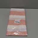 Kesfey 3 Packs Pink and White Vertical Striped Tablecloth 54 x 108 Inch Pink Stripe Table Cloths Disposable Plastic Stripe Table Covers Waterproof Pink Striped Picnic Table Cover for Birthday Party