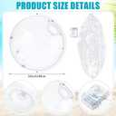6 Pcs 15.7 Inch Garden Lighted Inflatable Ball Outdoor Decoration LED Light Battery Operated Blow up Inflatable Balls for Summer Garden Yard Outdoor, Not Waterproof, Do Not Use in Water