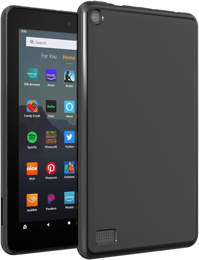 Case for Fire 7 Tablet [9th / 7th Generation, 2019/2017 Release], [Lightweight + Protective] Shockproof Soft Ultra Slim Cover, Black