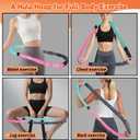 3.4lb Soft Spring Fitness Hoop for Adults, Scientifically Weighted, with Resistance Band, Soft Fabric Padding (Comfort & Protection), Full Body Exercise Equipment for Weight Loss