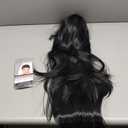 28 inch Fashion Wigs Long Wavy Curly Hair Cosplay Wig & Wig Cap (Black)