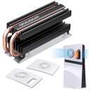 GRAUGEAR PS5 Pro M.2 SSD Cooling Pack, Ventilation PS5 Pro Cover and Open-Air M.2 SSD Heatsink, Heat Pipe Cooler for PS5 SSD, Pure Copper Heat Pipe, Cross Ventilation Design (PS5 Pro)