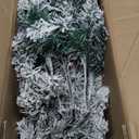 4.5 ft. White Unlit Light Type Flocked Classic Pencil Artificial Christmas Tree 