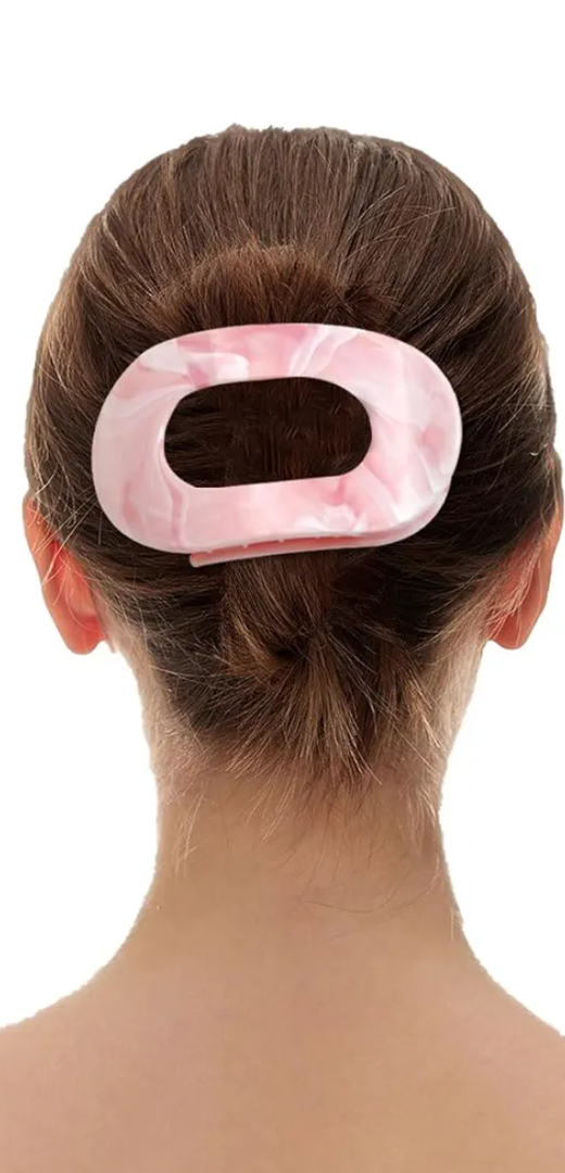 Flat Hair Claw Clips for Women,Matte Medium Hair Clips for Thick & Thin Hair- Comfortable Everyday Use for Office, Yoga, Party & Casual Styling (2PCS F) Pack of 2