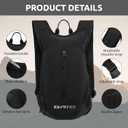 GRIO Ultralight Hiking Daypack 15L - Water-Resistant Foldable Backpack for Men & Women, Compact Packable Backpack for Outdoor Activities, Camping, Travel & Cycling