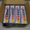 36 Pack Watercolor Paint Set Bulk,8 Colors Washable WaterColor Paint for Kids, Water Color Paint with Brushes, Ideal Gift for Party Favors, Art Supplies for School Classroom Home
