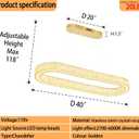 Gold 40in Crystal Ring Chandeliers for Dining Room Dimmable Linear Oval Crystal Ring Pendant Light for Kitchen Island 1 Linear Chandelier LED Acrylic Pendant Lighting, 40in*11.8in