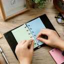 Ireer 6 Hole Mini Lined Paper Refill 200 Sheets Blank Planner Refills Loose Leaf Papers 3 x 5 Inches for Binders Planner Inserts Mini Ruled Filler Books Memo Papers Notebooks(Pink Blue Yellow Green)