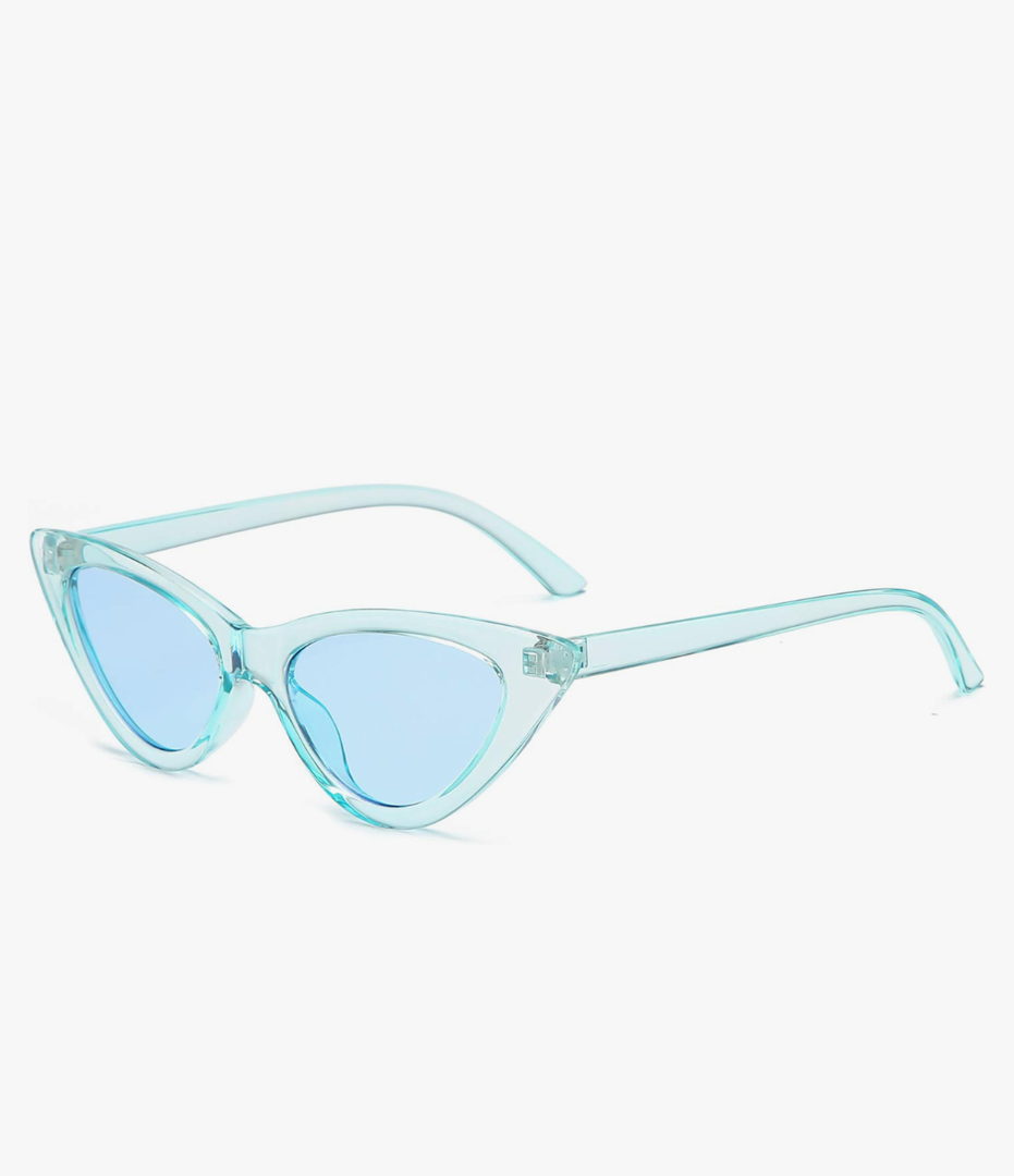 Retro Vintage Narrow Cat Eye Sunglasses for Women Clout Goggles Plastic Frame