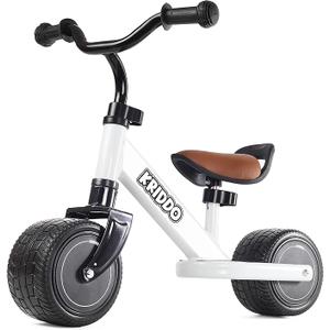 KRIDDO Baby Balance Bike 12 Year Old, Mini Cruiser Bike for One Year Old First Birthday Gifts Baby Toys 12 Months to 2.5 Year Old, White
