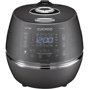 CUCKOO High Pressure Rice Cooker 6-Cup Uncooked / 12-Cup Cooked with Induction Heating Technology, Versatile Rice Maker with 13 Menu Options and Steam Plate, Voice Guide, Dark Gray (CRP-DHSR0609FD)