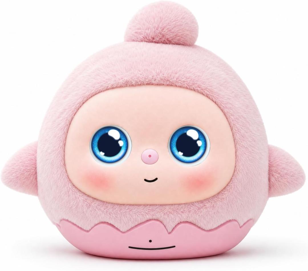 Lovi AI Companion Emo Robot for Kids, Smart Interactive Plush Talking Toys with LCD Emotional Eye Screen, Desk Educational Playmate for Play, Bedtime and Learning, Electronic Pet Gift for Boys & Girls, 9.1 x 8.6 x 7.1 inches