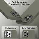 Magnetic for iPhone 14 Pro Max Case, Compatible with MagSafe, [Full Camera Protection][2 Screen Protectors], Suction Cup Phone Mount Silicone Shockproof Protective Phone Case 6.7", Olive Green