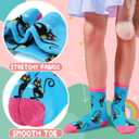 Kids Girls Cotton Socks Soft Novelty Socks Cute Animal Pattern 6 Pairs (9-14 Years)