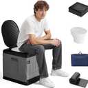 Portable Camping Toilets for Adults - Extra Large Travel Porta Potty with InnerPotty and Carry Bag, 400lbs Load Camp Toilet for Car, Hiking, RV, Beach, Indoor, Outdoor