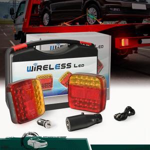 2025 Upgrade Wireless Trailer Lights, Magnetic LED Rechargeable and Portable Tow Lights Kit for Trucks, RVs, Campers, Boats, Caravans, and Wreckers